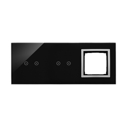 PANEL DOTYKOWY S54 TOUCH, 3 MODUŁY, 2 POLA DOTYKOWE POZIOME + 2 POLA DOTYKOWE POZIOME + 1 OTWÓR NA OSPRZĘT S54, KSIĘŻYCOWA LAWA - DSTR3220/74 - KONTAKT SIMON