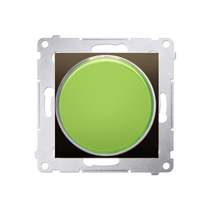 SYGNALIZATOR ŚWIETLNY LED &ndash; ŚWIATŁO ZIELONE (MODUŁ) 230V~; BRĄZ MAT - DSS3.01/46 - KONTAKT SIMON