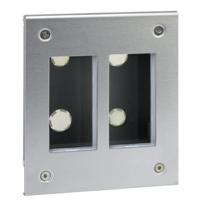 OBUDOWA PODTYNKOWA S500 METAL 2-MODUŁOWA, 4X K45; KOMPLETNA - 51000112-036 - KONTAKT SIMON