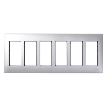 RAMKA OBUDOWY S500 6-MODUŁOWA, 12X K45; ALUMINIUM - 51010106-033 - KONTAKT SIMON