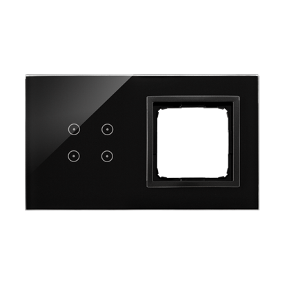 PANEL DOTYKOWY S54 TOUCH, 2 MODUŁY, 4 POLA DOTYKOWE + 1 OTWÓR NA OSPRZĘT S54, WULKANICZNA LAWA - DSTR240/75 - KONTAKT SIMON