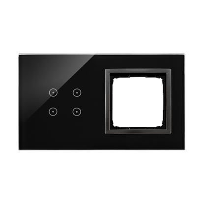 PANEL DOTYKOWY S54 TOUCH, 2 MODUŁY, 4 POLA DOTYKOWE + 1 OTWÓR NA OSPRZĘT S54, ZASTYGŁA LAWA - DSTR240/73 - KONTAKT SIMON