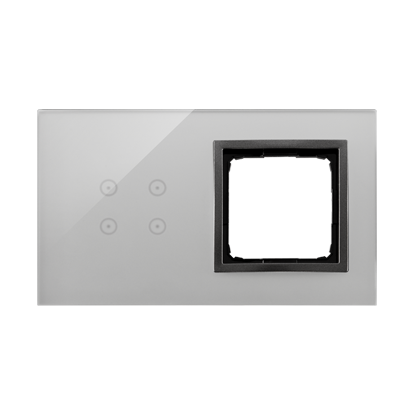 PANEL DOTYKOWY S54 TOUCH, 2 MODUŁY, 4 POLA DOTYKOWE + 1 OTWÓR NA OSPRZĘT S54, BURZOWA CHMURA - DSTR240/72 - KONTAKT SIMON