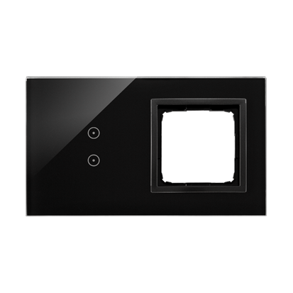 PANEL DOTYKOWY S54 TOUCH, 2 MODUŁY, 2 POLA DOTYKOWE PIONOWE + 1 OTWÓR NA OSPRZĘT S54, WULKANICZNA LAWA - DSTR230/75 - KONTAKT SIMON