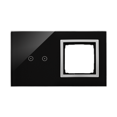 PANEL DOTYKOWY S54 TOUCH, 2 MODUŁY, 2 POLA DOTYKOWE POZIOME + 1 OTWÓR NA OSPRZĘT S54, KSIĘŻYCOWA LAWA - DSTR220/74 - KONTAKT SIMON