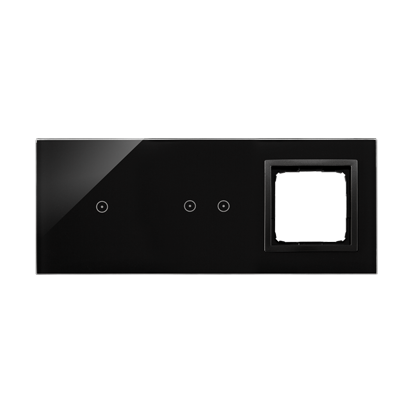 PANEL DOTYKOWY S54 TOUCH, 3 MODUŁY, 1 POLE DOTYKOWE + 2 POLA DOTYKOWE POZIOME + 1 OTWÓR NA OSPRZĘT S54, WULKANICZNA LAWA - DSTR3120/75 - KONTAKT SIMON