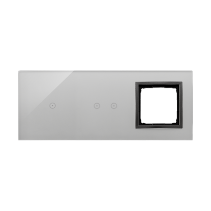 PANEL DOTYKOWY S54 TOUCH, 3 MODUŁY, 1 POLE DOTYKOWE + 2 POLA DOTYKOWE POZIOME + 1 OTWÓR NA OSPRZĘT S54, BURZOWA CHMURA - DSTR3120/72 - KONTAKT SIMON