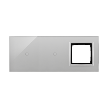 PANEL DOTYKOWY S54 TOUCH, 3 MODUŁY, 1 POLE DOTYKOWE + 1 POLE DOTYKOWE, + 1 OTWÓR NA OSPRZĘT S54, SREBRNA MGŁA - DSTR3110/71 - KONTAKT SIMON