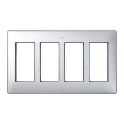RAMKA OBUDOWY S500 4-MODUŁOWA, 8X K45; ALUMINIUM - 51010104-033 - KONTAKT SIMON