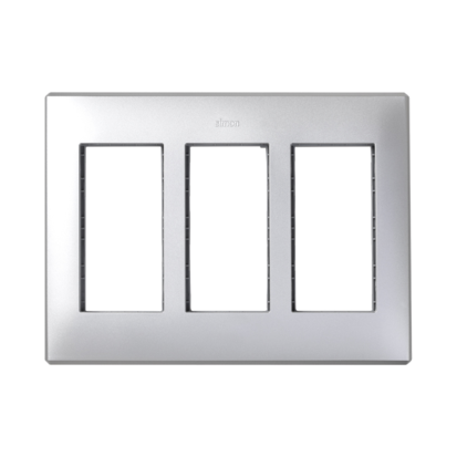 RAMKA OBUDOWY S500 3-MODUŁOWA, 6X K45; ALUMINIUM - 51010103-033 - KONTAKT SIMON