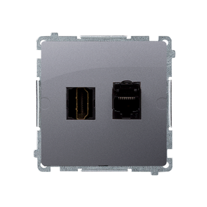 GNIAZDO HDMI + RJ45 KAT.6. (MODUŁ); STAL INOX - BMGHRJ45.01/21 - KONTAKT SIMON