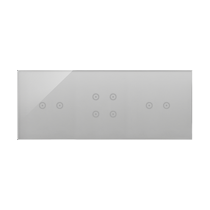 PANEL DOTYKOWY S54 TOUCH, 3 MODUŁY, 2 POLA DOTYKOWE POZIOME + 4 POLA DOTYKOWE + 2 POLA DOTYKOWE POZIOME, SREBRNA MGŁA - DSTR3242/71 - KONTAKT SIMON