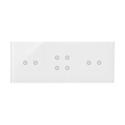 PANEL DOTYKOWY S54 TOUCH, 3 MODUŁY, 2 POLA DOTYKOWE POZIOME + 4 POLA DOTYKOWE + 2 POLA DOTYKOWE POZIOME, BIAŁA PERŁA - DSTR3242/70 - KONTAKT SIMON