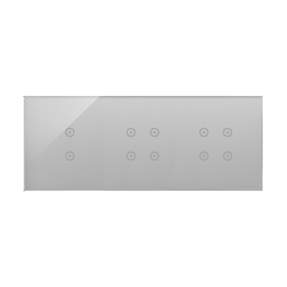 PANEL DOTYKOWY S54 TOUCH, 3 MODUŁY, 2 POLA DOTYKOWE PIONOWE + 4 POLA DOTYKOWE +  4 POLA DOTYKOWE, SREBRNA MGŁA - DSTR3344/71 - KONTAKT SIMON