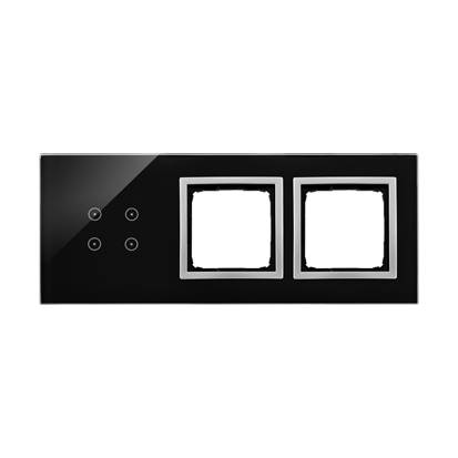 PANEL DOTYKOWY S54 TOUCH, 3 MODUŁY, 4 POLA DOTYKOWE + 2 OTWORY NA OSPRZĘTY S54, KSIĘŻYCOWA LAWA - DSTR3400/74 - KONTAKT SIMON