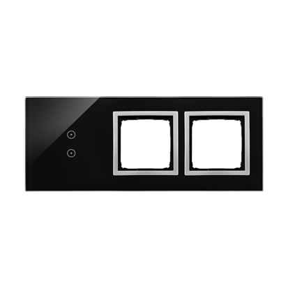 PANEL DOTYKOWY S54 TOUCH, 3 MODUŁY, 2 POLA DOTYKOWE PIONOWE + 2 OTWORY NA OSPRZĘTY S54, KSIĘŻYCOWA LAWA - DSTR3300/74 - KONTAKT SIMON