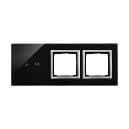 PANEL DOTYKOWY S54 TOUCH, 3 MODUŁY, 2 POLA DOTYKOWE POZIOME + 2 OTWORY NA OSPRZĘTY S54, KSIĘŻYCOWA LAWA - DSTR3200/74 - KONTAKT SIMON