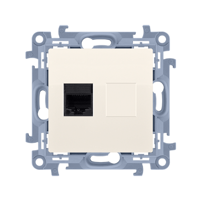 GNIAZDO TELEFONICZNE POJEDYNCZE RJ11 (MODUŁ); KREM - CT1.01/41 - KONTAKT SIMON