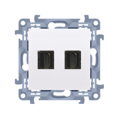 GNIAZDO HDMI VER.1.4 PODWÓJNE (MODUŁ); BIAŁY - CGHDMI2.01/11 - KONTAKT SIMON