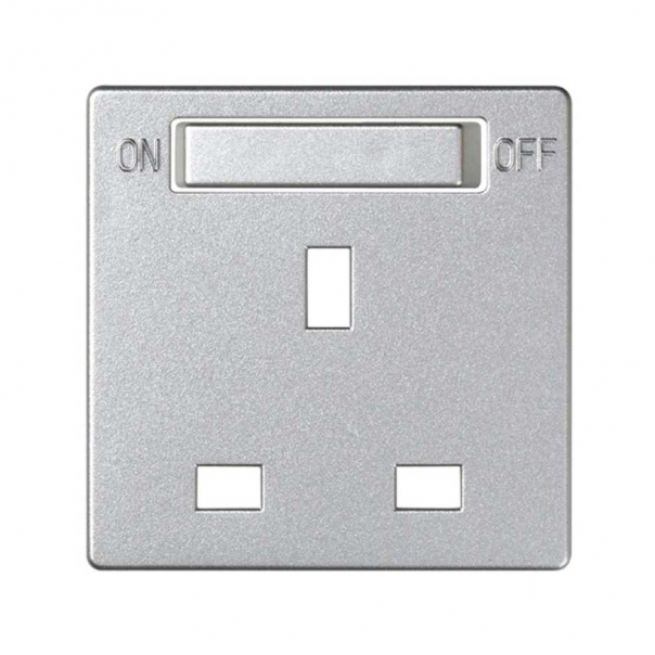 POKRYWA DO GNIAZDA STANDARD BRYTYJSKI Z WYŁĄCZNIKIEM; ALUMINIUM - 8200046-093 - KONTAKT SIMON