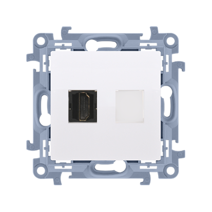 GNIAZDO HDMI VER.1.4 (MODUŁ); BIAŁY - CGHDMI.01/11 - KONTAKT SIMON