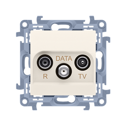 GNIAZDO ANTENOWE R-TV-DATA (MODUŁ). 1X WEJŚCIE: 5-862 MHZ; KREM - CAD.01/41 - KONTAKT SIMON