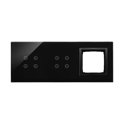 PANEL DOTYKOWY S54 TOUCH, 3 MODUŁY, 4 POLA DOTYKOWE + 4 POLA DOTYKOWE + 1 OTWÓR NA OSPRZĘT S54, WULKANICZNA LAWA - DSTR3440/75 - KONTAKT SIMON