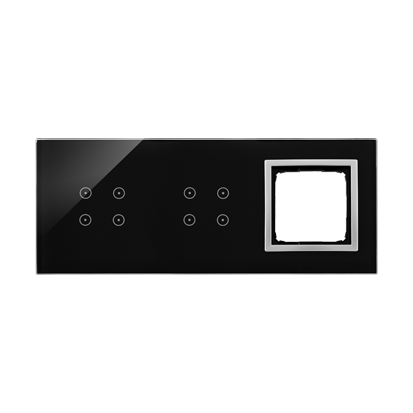 PANEL DOTYKOWY S54 TOUCH, 3 MODUŁY, 4 POLA DOTYKOWE + 4 POLA DOTYKOWE + 1 OTWÓR NA OSPRZĘT S54, KSIĘŻYCOWA LAWA - DSTR3440/74 - KONTAKT SIMON