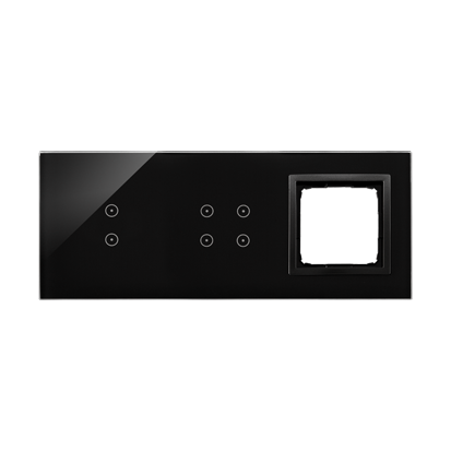 PANEL DOTYKOWY S54 TOUCH, 3 MODUŁY, 2 POLA DOTYKOWE PIONOWE + 4 POLA DOTYKOWE + 1 OTWÓR NA OSPRZĘT S54, WULKANICZNA LAWA - DSTR3340/75 - KONTAKT SIMON