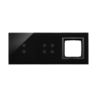 PANEL DOTYKOWY S54 TOUCH, 3 MODUŁY, 2 POLA DOTYKOWE PIONOWE + 4 POLA DOTYKOWE + 1 OTWÓR NA OSPRZĘT S54, ZASTYGŁA LAWA - DSTR3340/73 - KONTAKT SIMON