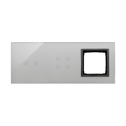 PANEL DOTYKOWY S54 TOUCH, 3 MODUŁY, 2 POLA DOTYKOWE POZIOME + 4 POLA DOTYKOWE + 1 OTWÓR NA OSPRZĘT S54, BURZOWA CHMURA - DSTR3240/72 - KONTAKT SIMON