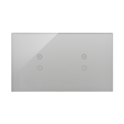 PANEL DOTYKOWY S54 TOUCH, 2 MODUŁY, 2 POLA DOTYKOWE PIONOWE + 2 POLA DOTYKOWE PIONOWE, SREBRNA MGŁA - DSTR233/71 - KONTAKT SIMON