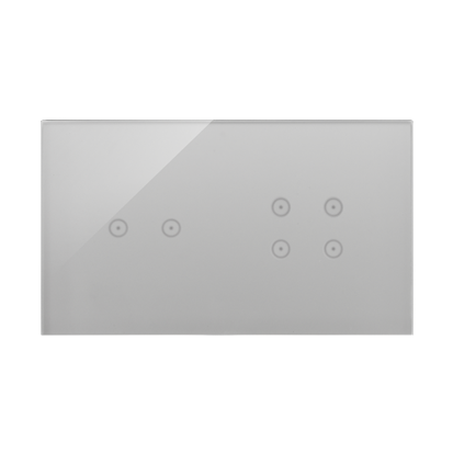 PANEL DOTYKOWY S54 TOUCH, 2 MODUŁY, 2 POLA DOTYKOWE POZIOME + 4 POLA DOTYKOWE, SREBRNA MGŁA - DSTR224/71 - KONTAKT SIMON
