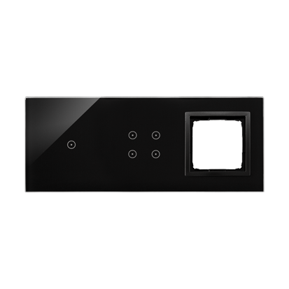 PANEL DOTYKOWY S54 TOUCH, 3 MODUŁY, 1 POLE DOTYKOWE + 4 POLA DOTYKOWE + 1 OTWÓR NA OSPRZĘT S54, WULKANICZNA LAWA - DSTR3140/75 - KONTAKT SIMON