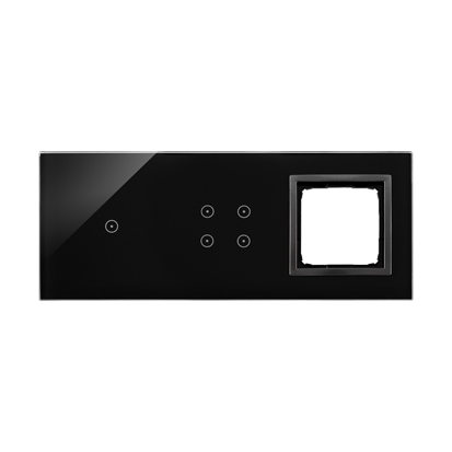 PANEL DOTYKOWY S54 TOUCH, 3 MODUŁY, 1 POLE DOTYKOWE + 4 POLA DOTYKOWE + 1 OTWÓR NA OSPRZĘT S54, ZASTYGŁA LAWA - DSTR3140/73 - KONTAKT SIMON