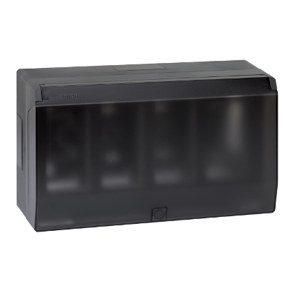OBUDOWA NATYNKOWA S500 Z POKRYWĄ 4-MODUŁOWA, 8X K45; KOMPLETNA; SZARY GRAFIT - 51040004-038 - KONTAKT SIMON