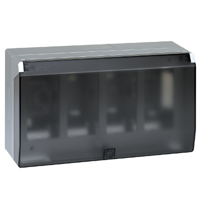 OBUDOWA NATYNKOWA S500 Z POKRYWĄ 4-MODUŁOWA, 8X K45; KOMPLETNA; ALUMINIUM - 51040004-033 - KONTAKT SIMON