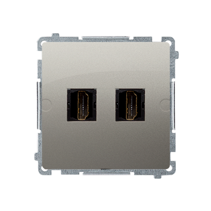 GNIAZDO HDMI PODWÓJNE (MODUŁ); SATYNOWY - BMGHDMI2.01/29 - KONTAKT SIMON