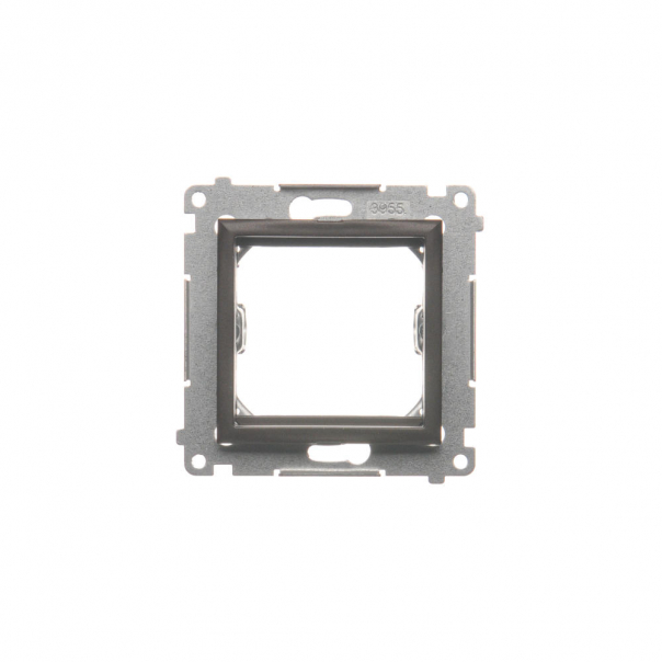 ADAPTER (PRZEJŚCIÓWKA) NA OSPRZĘT STANDARDU 45 &times; 45 MM; BRĄZ MAT  *DO GNIAZD TELEINFORMATYCZNYCH SIMON CONNECT - DA45.01/46 - KONTAKT SIMON