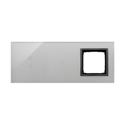 PANEL DOTYKOWY S54 TOUCH, 3 MODUŁY, 2 POLA DOTYKOWE PIONOWE + 1 POLA DOTYKOWE + 1 OTWÓR NA OSPRZĘT S54, BURZOWA CHMURA - DSTR3310/72 - KONTAKT SIMON