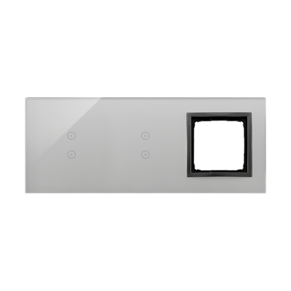 PANEL DOTYKOWY S54 TOUCH, 3 MODUŁY, 2 POLA DOTYKOWE PIONOWE + 2 POLA DOTYKOWE PIONOWE + 1 OTWÓR NA OSPRZĘT S54, BURZOWA CHMURA - DSTR3330/72 - KONTAKT SIMON