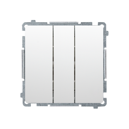 PRZYCISK POTRÓJNY Z PODŚWIETLENIEM LED (MODUŁ) 10AX, 250V~, SZYBKOZŁĄCZA; BIAŁY - BMP31L.01/11 - KONTAKT SIMON