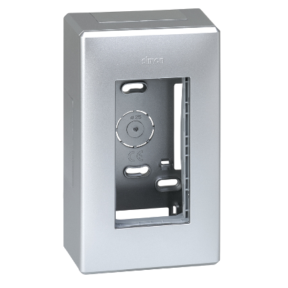 OBUDOWA NATYNKOWA S500 1-MODUŁOWA, 2X K45; KOMPLETNA; ALUMINIUM - 51000001-033 - KONTAKT SIMON