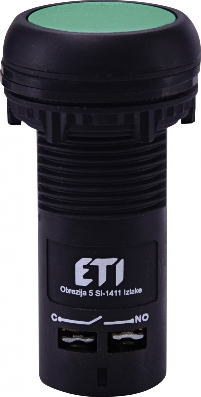 PRZYCISK KOMPAKTOWY Z GUZIKIEM KRYTYM, 1NO, ZIELONY ECF-10-G - 004771451 - ETI
