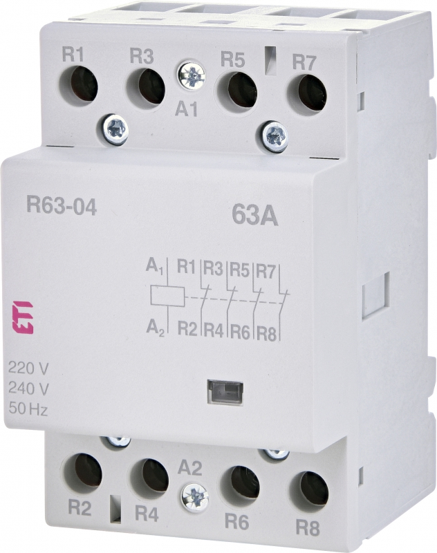 STYCZNIK MODUŁOWY 63A 4 STYKI ROZWIERNE (3 MOD. 4 BIEG.) R 63-04 230V - 002463480 - ETI