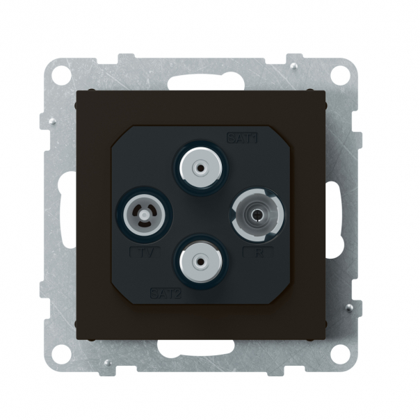 GNIAZDO TV-R-2XSAT - KOŃCOWE - 1.5 DB CZARNY  SUNO - 721470 - LEGRAND