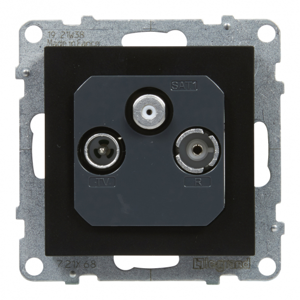 GNIAZDO TV-R-SAT PRZELOTOWE 14 DB CZARNY  SUNO - 721468 - LEGRAND