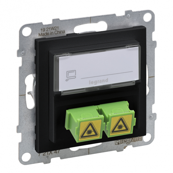 POJEDYNCZE GNIAZDO ŚWATŁOWODOWE SC/APC CZARNY  SUNO - 721447 - LEGRAND
