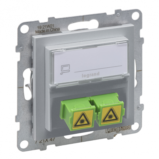 POJEDYNCZE GNIAZDO ŚWATŁOWODOWE SC/APC ALUMINIUM SUNO - 721347 - LEGRAND