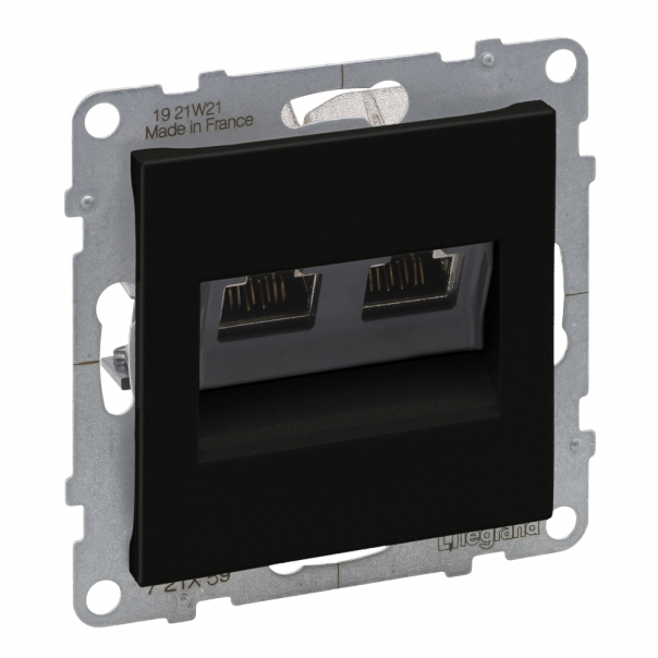 GNIAZDO 2XRJ45/KAT 6A STP CZARNY  SUNO - 721459 - LEGRAND